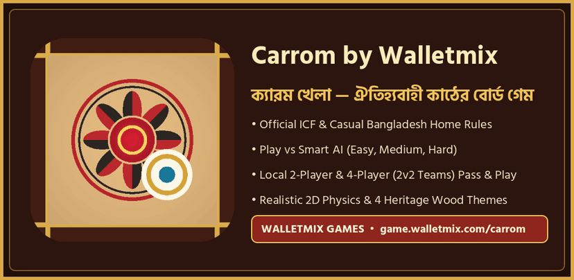 Carrom by Walletmix (ক্যারম খেলা) Screenshot
